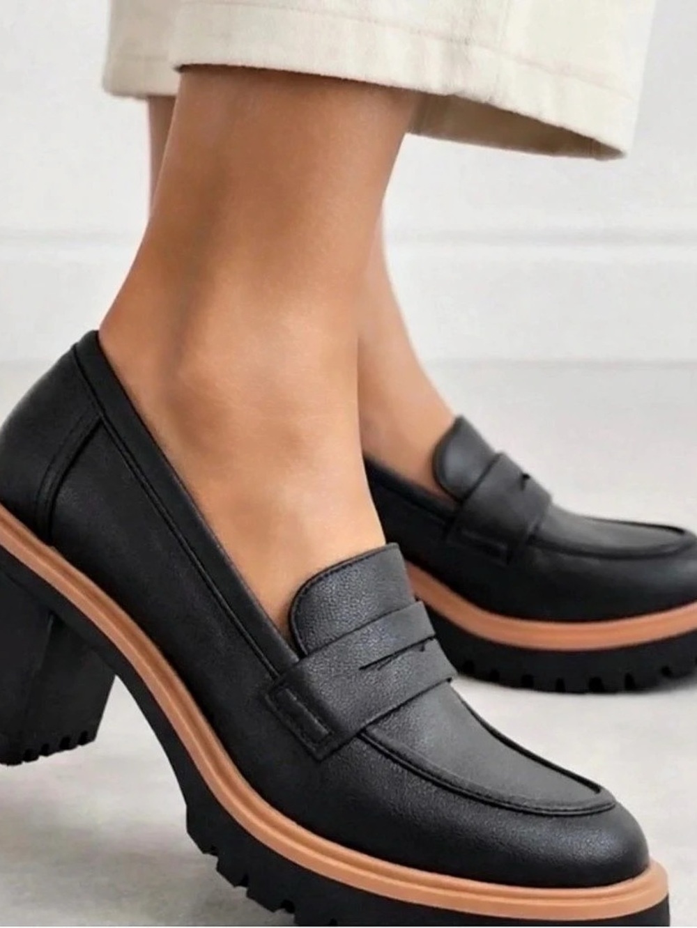 DV by Dolce Vita Jayjay Platform Loafer Black & Brown US 7.5